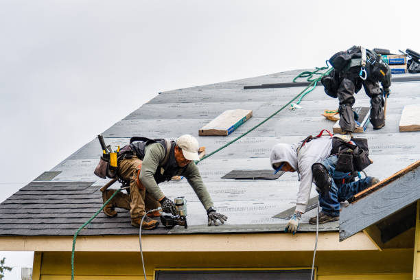 Professional Gutter Installation technician working in Murdock, FL